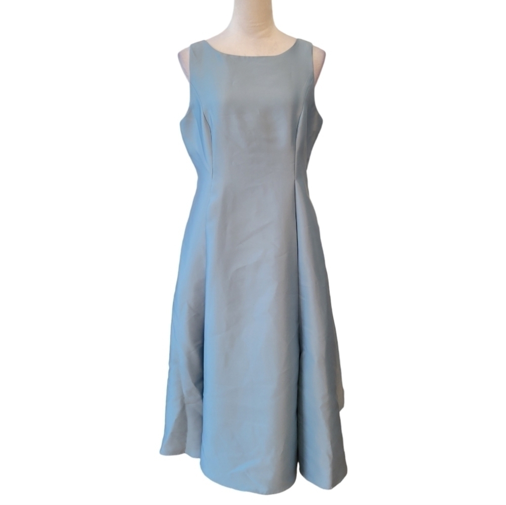 NWT Midnight Velvet Blue Sleeveless Retro Midi Dress Size‎ 10